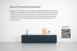 Tv-meubel, RAAT, Musa 140 SP, Aquamarijn, met lowboard